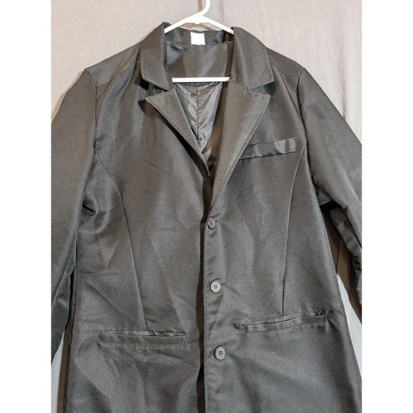 Spirit Halloween Black Lab Coat Costume‎ Jacket Mens Womens Size S - Picture 2 of 13
